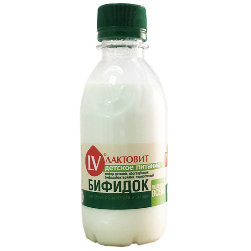 Кефир детский, обогащенный бифидобактериями «Бифидок» (с 8 мес). Бутылочка 200 мл.